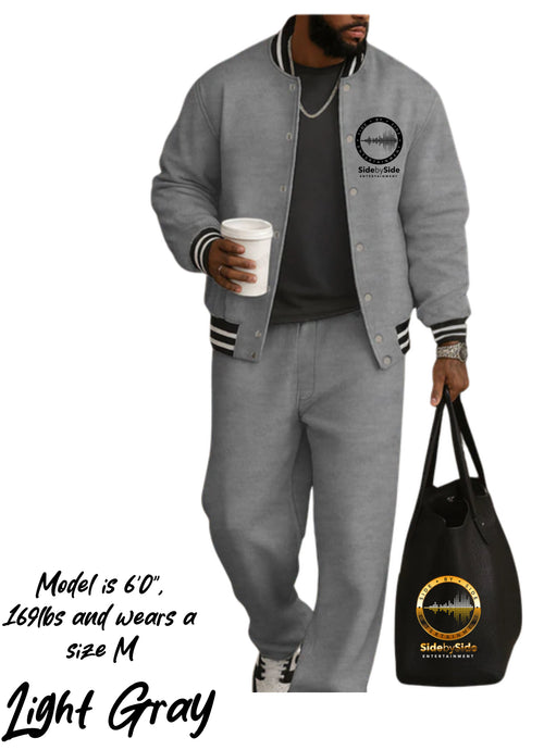 2pc Striped Jacket and Pant Set